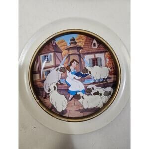 1993 DISNEY - " BELLE'S FAVORITE STORY" - 7TH PLATE IN BEAUTY & BEAST COLLECTION
